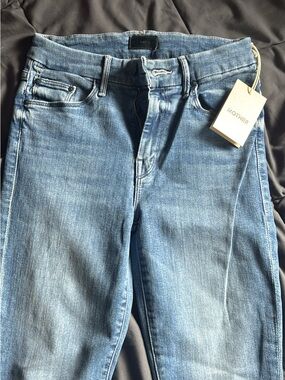 MOTHER Skinny Jeans in Light Blue Wash
